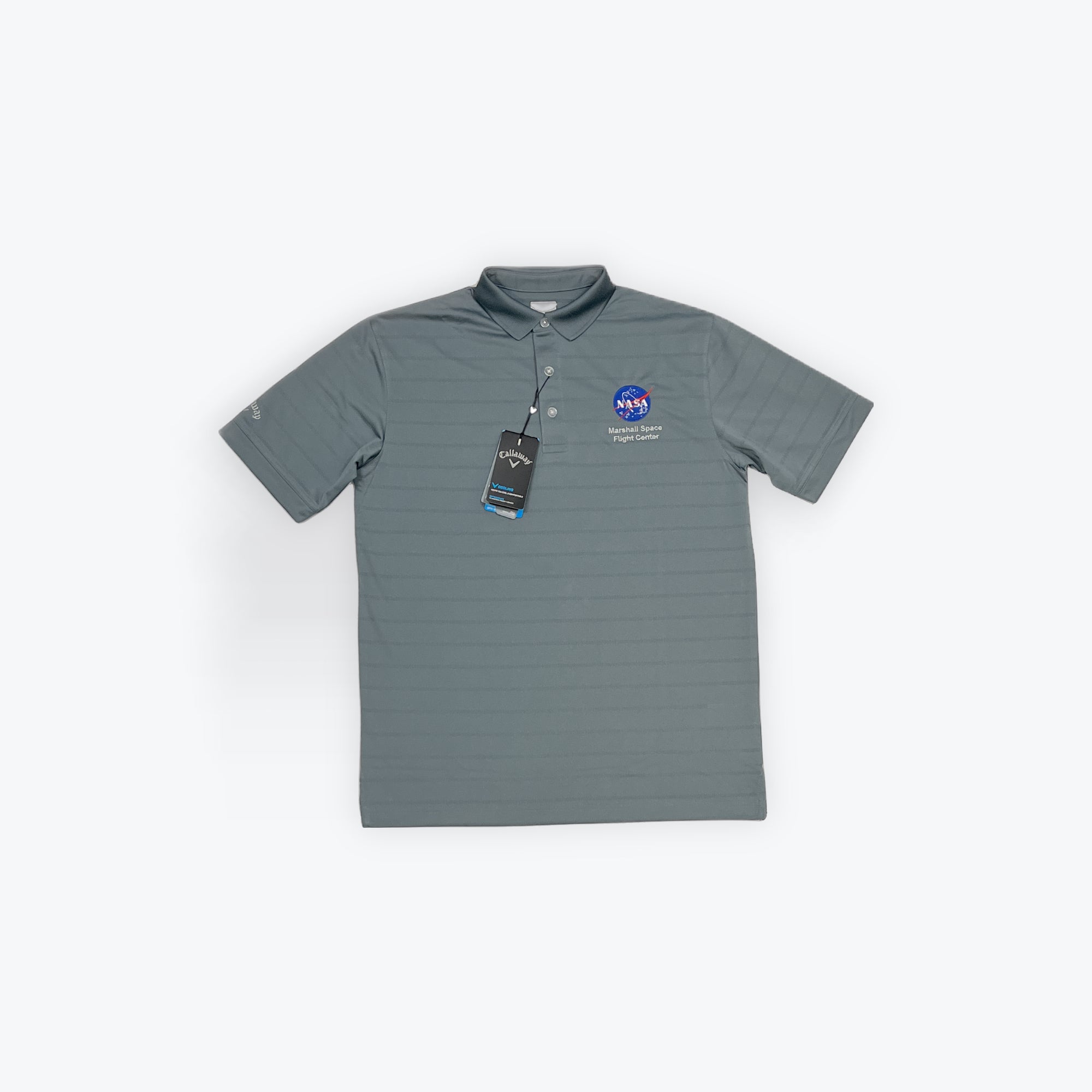 Callaway Men's NASA Meatball Ventilated Striped Polo