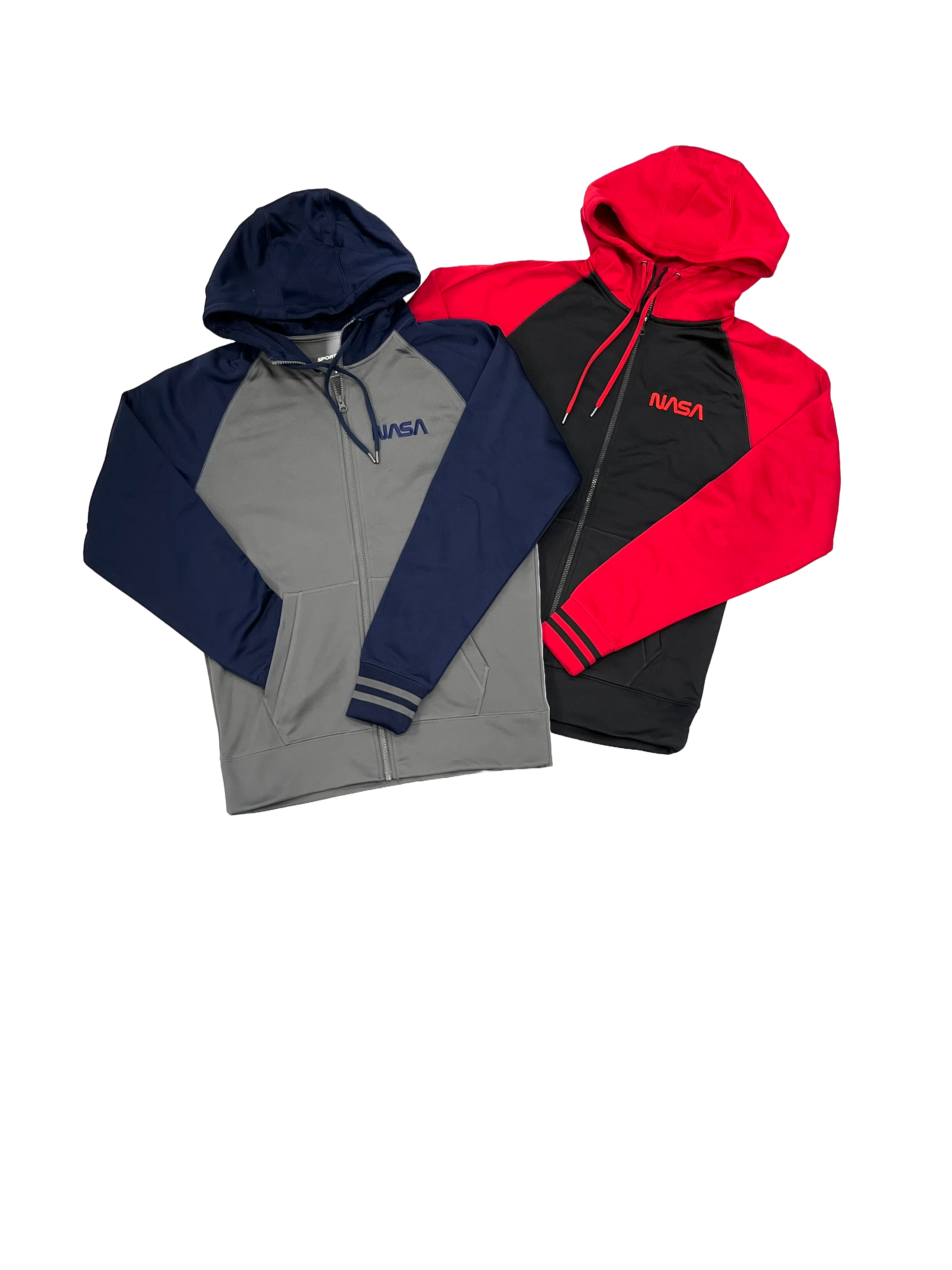 Men s Sport Wick Varsity Fleece Full Zip Hoodie Shop NASA MSFC NASA Exchange Gift Store at Marshall Space Flight Center